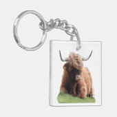 Highland "Moo" Koe Sleutelhanger (Voorkant Links)