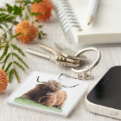 Highland "Moo" Koe Sleutelhanger (Voorkant Rechts)