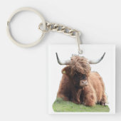 Highland "Moo" Koe Sleutelhanger (Voorkant)