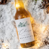 Highland |  Mountain Watercolor Wedding Bier Etiket