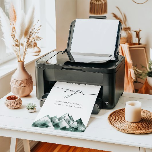 Highland | Mountain Wedding Guestbook Sign Poster