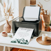 Highland | Mountain Wedding Memorial Sign Poster