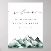 Highland | Mountain Wedding Printable Welcome Sign Poster (Voorkant)