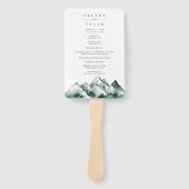 Highland | Mountain Wedding Program Handwaaier (Voorkant)