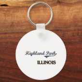 Highland Park Illinois City Classic Sleutelhanger (Voorkant)