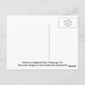 Highland Park in de winter Briefkaart (Achterkant)