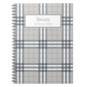 Highland Plaid Personalized Journal Notebook Notitieboek (Voorkant)