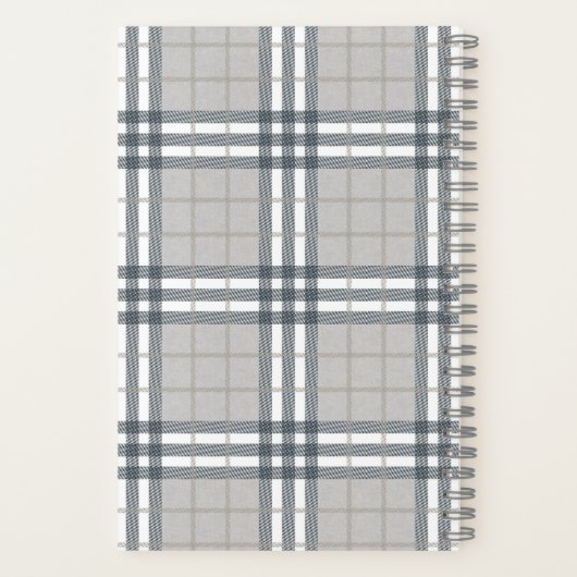 Highland Plaid Personalized Journal Notebook Notitieboek (Achterkant)