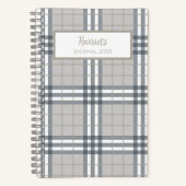 Highland Plaid Personalized Journal Notebook Notitieboek (Voorkant)
