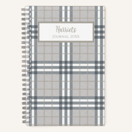 Highland Plaid Personalized Journal Notebook Notitieboek