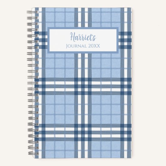 Highland Plaid Personalized Journal Notebook Notitieboek (Voorkant)