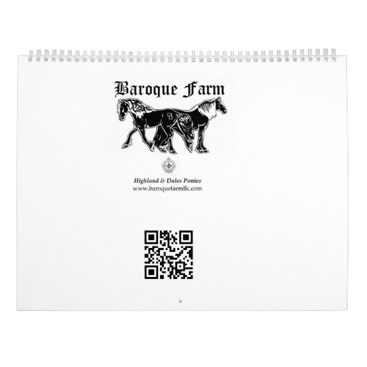 Highland Pony Agenda 2023 Kalender (Achterkant)