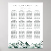 Highland Printable Mountain Wedding Seating Chart Poster (Voorkant)