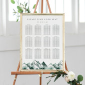 Highland Printable Mountain Wedding Seating Chart Poster