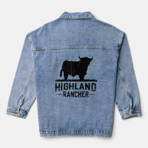 Highland Rancher - Scottish Highland Koe voor Catt Denim Jacket