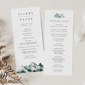 Highland | Rustic Mountain Wedding Programmakaart