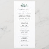 Highland | Rustic Mountain Wedding Programmakaart (Achterkant)
