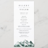 Highland | Rustic Mountain Wedding Programmakaart (Voorkant)