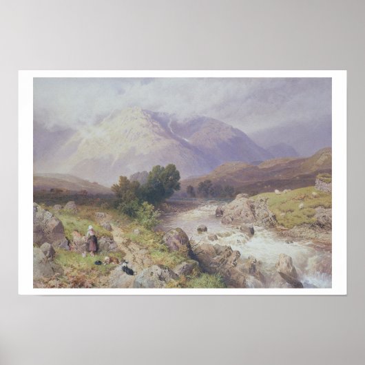 Highland Scene bij Dalmally, Argyll (m/c op canva) Poster (Voorkant)