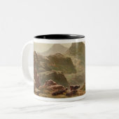 Highland scene tweekleurige koffiemok (Voorkant links)