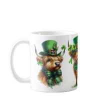 Highland Schotse koe St. Patrick's Day grappig cad