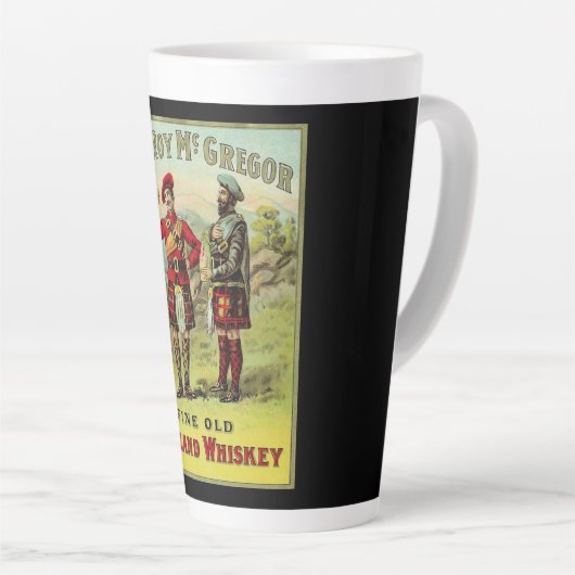 HIghland Scottish Whiskey Label Latte Mok (Rechterhoek)