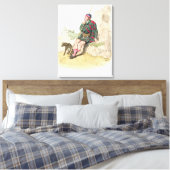 Highland Shepherd, uit 'Costume of Great Britain' Canvas Afdruk (Insitu (Slaapkamer))