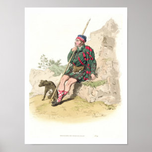 Highland Shepherd, uit 'Costume of Great Britain' Poster