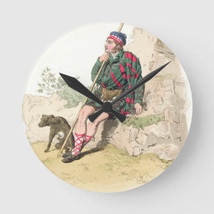 Highland Shepherd, uit 'Costume of Great Britain' Ronde Klok