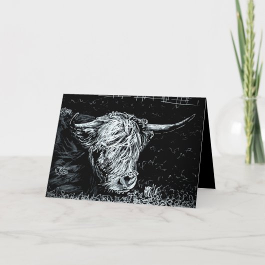 Highland Snow Feestdagen Kaart (Voorkant)