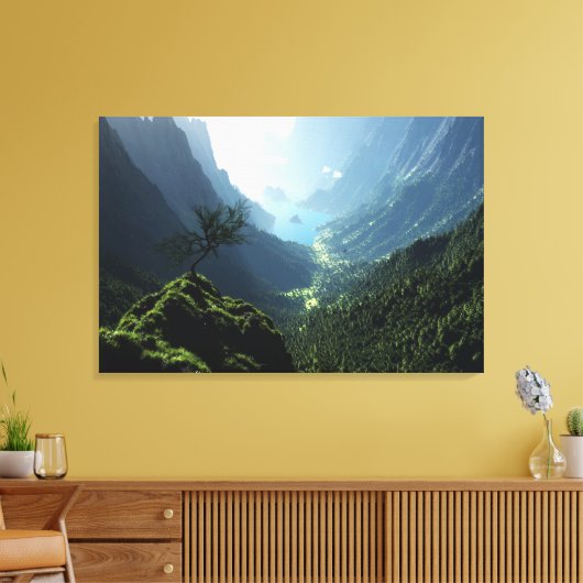 Highland Spring verpakt Canvas Afdruk (Insitu (Woonkamer))
