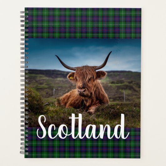 Highland Steer Schilderachtig Schotland Planner (Voorkant)