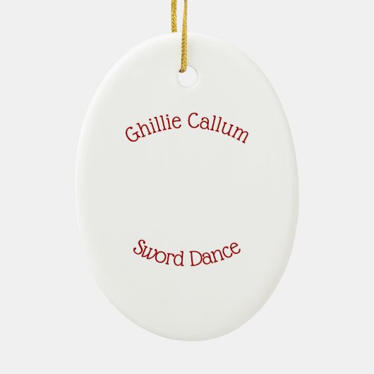 Highland Sword Dance Keramisch Ornament (Achterkant)