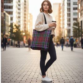 Highland Tartan - Rustic Red & Green Plaid Tote Bag