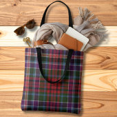 Highland Tartan - Rustic Red & Green Plaid Tote Bag
