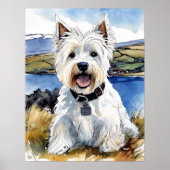 Highland Terrier - Hond Art Print (Voorkant)