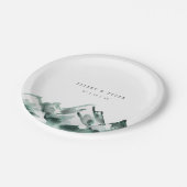 Highland | Watercolor Mountain Wedding Papieren Bordje (Gekanteld)