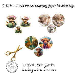 Highland Whimsy Country 12 & 8 inch schijven Inpakpapier Vel