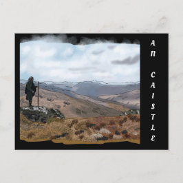 Highlander at An Caistel, Schotland Briefkaart