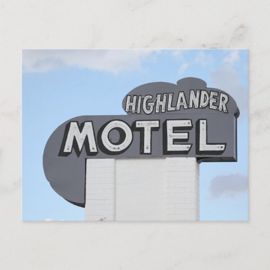 Highlander Motel Route 66 Briefkaart (Voorkant)