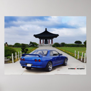 "Highlander" Nissan GT-R32 Skyline Poster