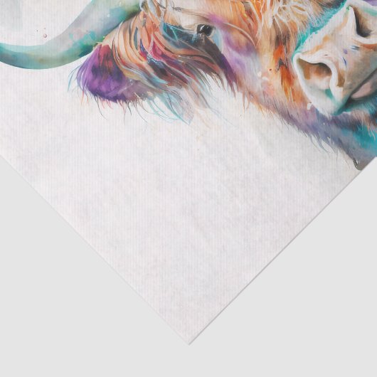 HIGHLANDER Schotse Hoogland vee decoupage Tissuepapier (Detail)
