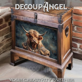 Highlander Viking Warrior Bull - Decoupage - Tissuepapier