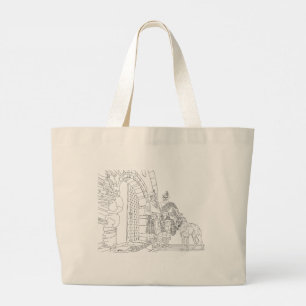 Highlanders met een Schotse Deerhound-tas Grote Tote Bag