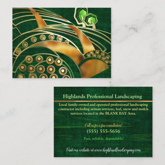 Highlands 2 Keltische LANDSCHAPSBOOMSERVICE Visitekaartje (Voorkant / Achterkant)