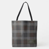 Highlands Dispatch: Personalized Tartan Field Tote Bag (Voorkant)