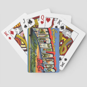 Highlands NC Retro Postkaart Speelkaarten
