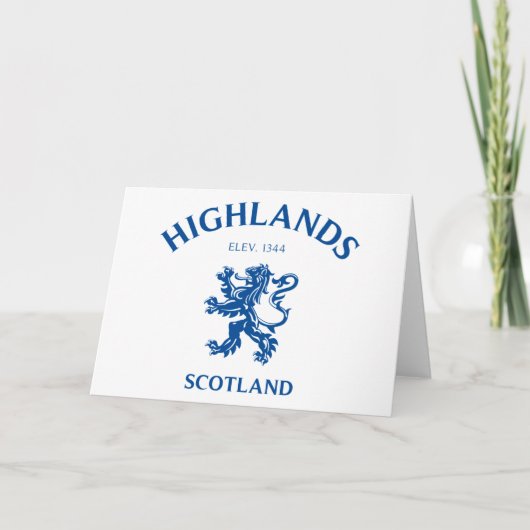 HIGHLANDS Schotland Kaart (Voorkant)