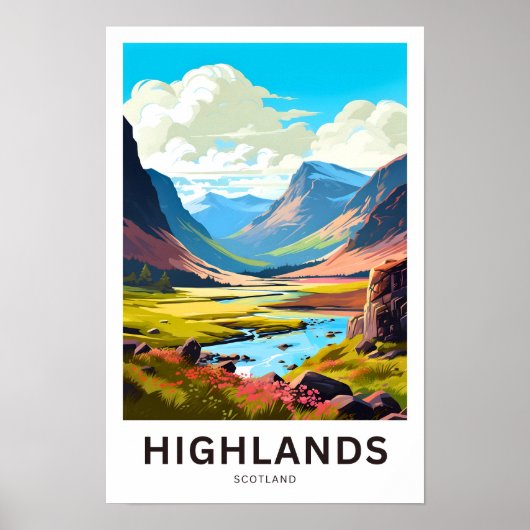Highlands Schotland Reisprint Poster (Voorkant)