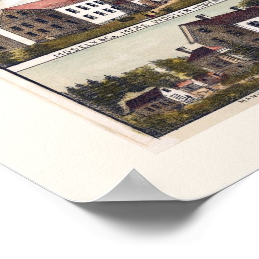 Highlandville, MA Panoramic Map - 1887 Poster (Hoek)